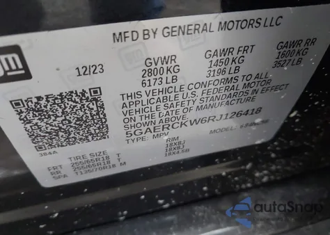 2024 Buick Enclave Premium Fwd z USA, uszkodzony, nr VIN 5GAERCKW6RJ126418